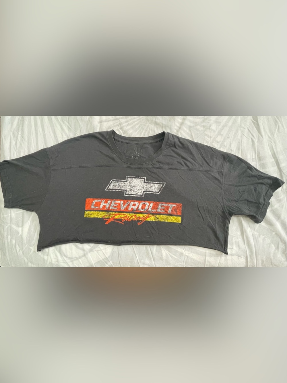 Black Cropped Chevrolet Graphic Tee